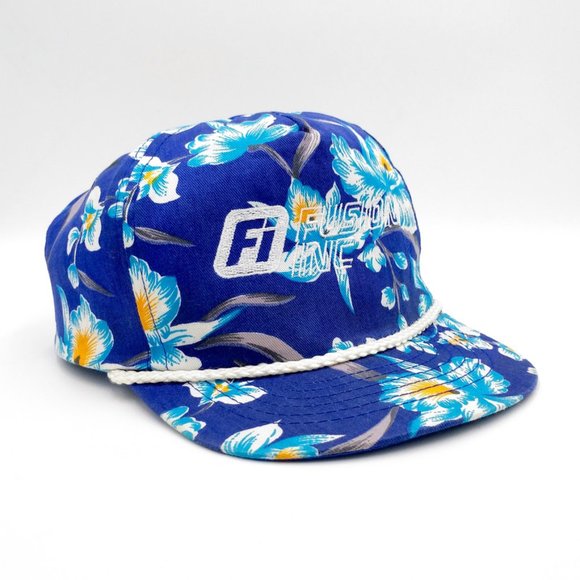 Vintage Fusion Hawaiian Snapback Trucker Hat 90s